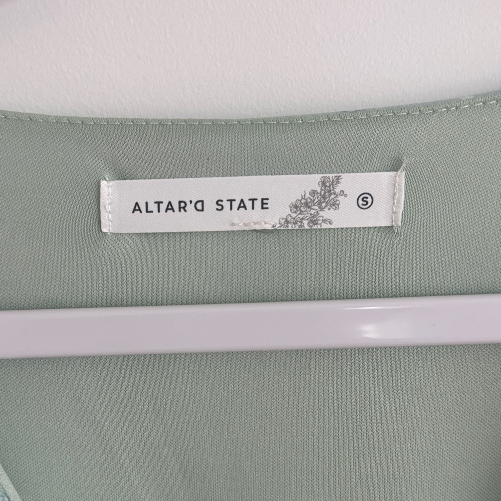 Altar’d State Light Blue Floral Long Sleeve Dress - Picture 2 of 4